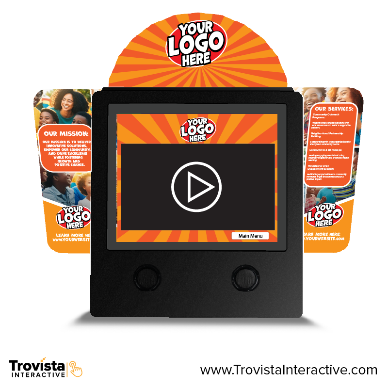 Touchscreen Video Kiosk Front View