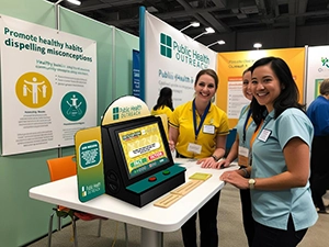 Health education outreach game in use